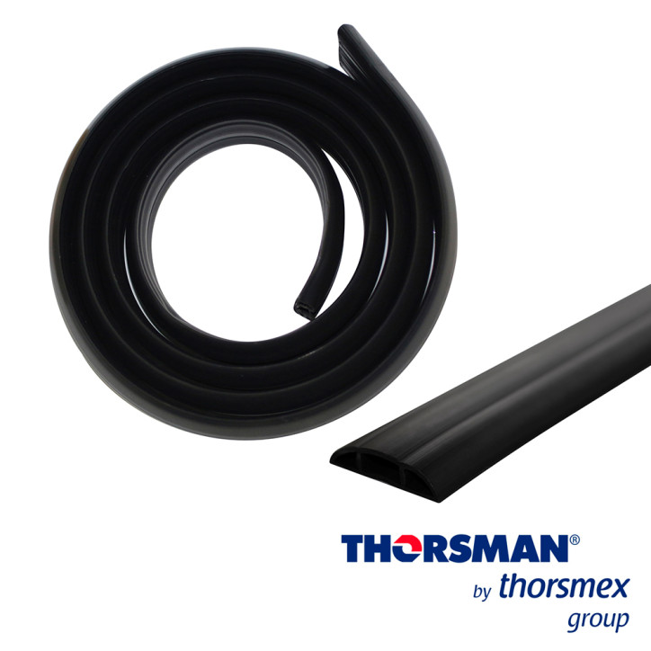 Canaleta Rollo 2.5 m Color negro Resistencia a la humedad y atmósfera corrosiva THORSMAN 9300-01254