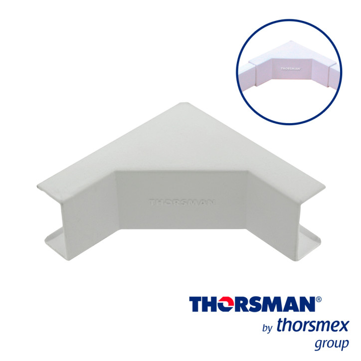 Esquinero interior para canaleta para canaleta TMK1735 color blanco auto extinguible THORSMAN 5320-02001