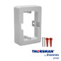 CAJA PLASTICA TMK THORSMAN 7900-02002 COLOR BLANCO DE PVC AUTO EXTINGUIBLE SIN FONDO, INCLUYE TAQUETE YPIJA PARA SU FIJACION, RE