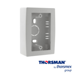 CAJA PLASTICA TMK S1 THORSMAN 7902-02001 COLOR BLANCO DE PVC AUTO EXTINGUIBLE CON FONDO, INCLUYE TAQUETE Y PIJA PARA SU FIJACION