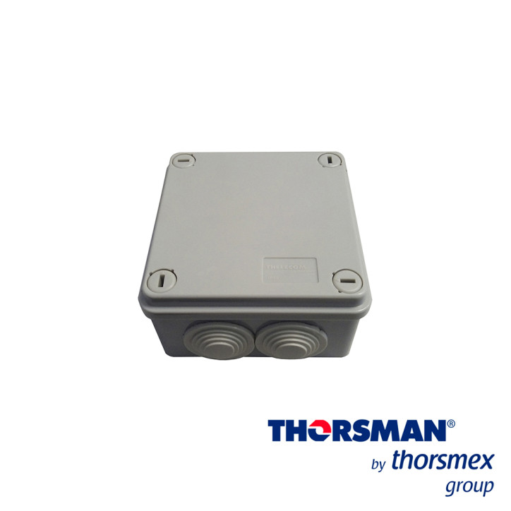 CAJA ESTANCA IP55 THORSMAN 20000-00001 DIMENSIONES 100X100X50 MM IDEAL PARA CCTV, CAJA DE REGISTRO Y TAPA CON TORNILLOS DE AJUST