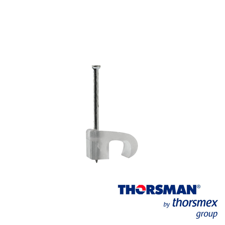 Grapa plano con clavo con clavo TC 3x5 para cable alarma caja 100 piezas THORSMAN 3207-00100 Grapa plano con clavo con clavo TC 3x5 para cable alarma caja 100 piezas THORSMAN 3207-00100
