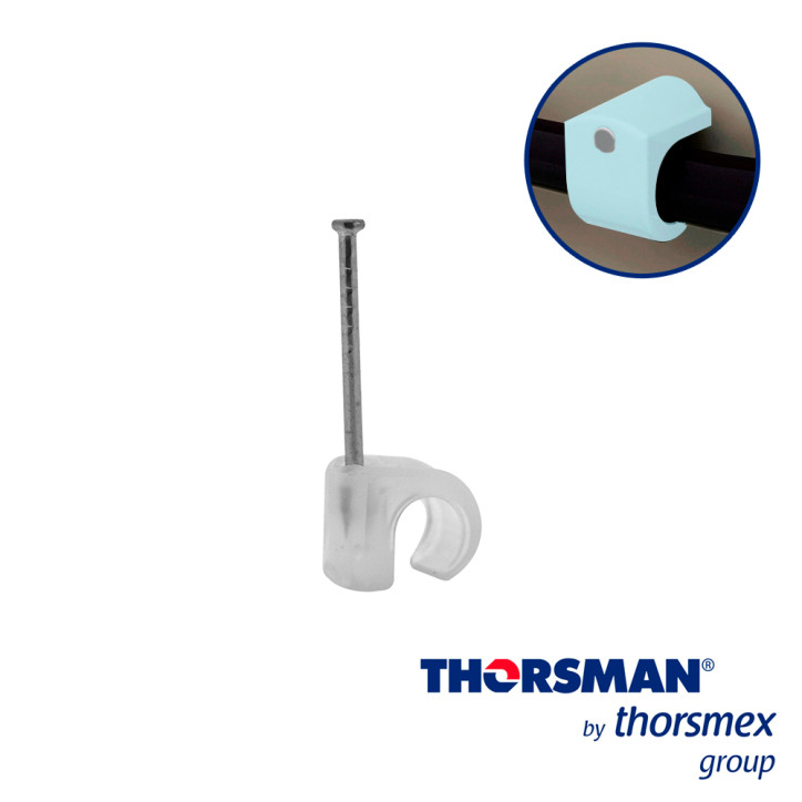Grapa con clavo con clavo integrado para cable calibre 8 a 10 caja 100 piezas THORSMAN 3102-00100