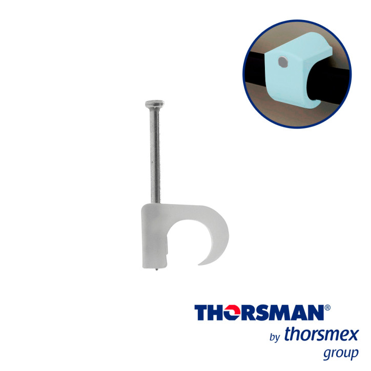 Grapa con clavo TC 7-10 para cable UTP interiores clavo galvanizado THORSMAN 3103-00100