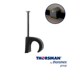 GRAPAS SUJETHOR THORSMAN 3104-00100 TC 10-14 CAJA 100PZAS, COLOR GRIS, IDEAL PARA CABLE CALIBRE 4 A 2, CLAVO GALVANIZADO, GRAPA 