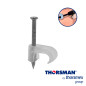 GRAPAS SUJETHOR PLANO THORSMAN 3209-00100 TC5X8 CAJA /100PZAS COLOR NATURAL, IDEAL PARA CABLES CALIBRE 16, CLAVO GALVANIZADO, GR