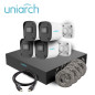 KIT MINI FIXED BULLET UNIARCH IPKIT-108S-4BC / 4CAMARAS-MINI- BULLET-2MP / IPC-B132-AF28-E / ULTRA265 / FULL-HD / LENTE 2.8 MM /