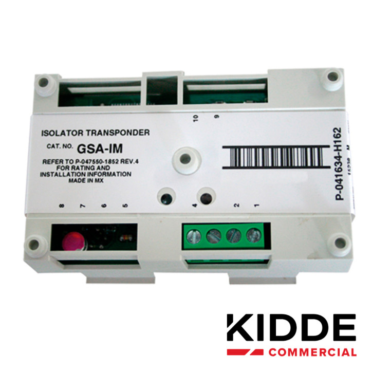Módulo aislador para lazo SLC Compatible con lazo SLC Class A Autodiagnóstico y registro de historial KIDDE GSA-IM2 Módulo aislador para lazo SLC Compatible con lazo SLC Class A Autodiagnóstico y registro de historial KIDDE GSA-IM2