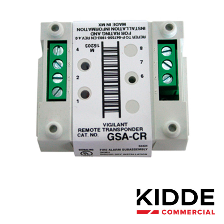 MODULO RELEVADOR VIGILANT GSA-CR CON DIRECCION ELECTRONICA (SIN SWITCHES) CONTACTOS DE SALIDA NORMALMENTE ABIERTO Y NORMALMENTE 