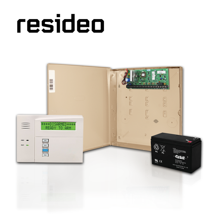 Kit de alarma panel + teclado + batería hasta 40 zonas teclado alfanumérico con receptor RESIDEO VISTA-48LA + 6160RFC + 712BNP Kit de alarma panel + teclado + batería hasta 40 zonas teclado alfanumérico con receptor RESIDEO VISTA-48LA + 6160RFC + 712BNP