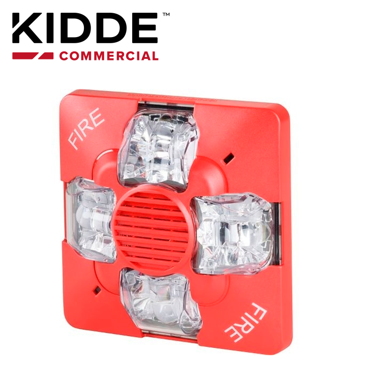 Sirena estrob para exterior señalización 15-30 CD NEMA 4X IP 67 listado UL KIDDE EWGAVRF