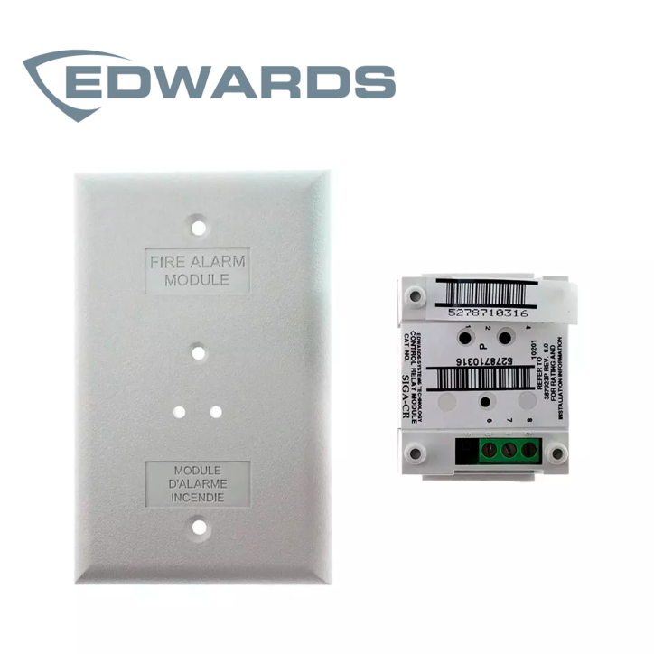 MODULO DE RELEVADOR DE CONTROL EDWARDS SIGA-CR / FUNCIONAMIENTO NORMALMENTE ABIERTO O NORMALMENTE CERRADO / CORRIENTE NOMINAL: 2