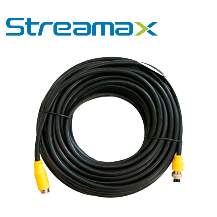 Cable DIN de aviación 4 pines Conector DIN de aviación 4 pines Largo 15 metros Transmite video audio y STREAMAX - MERIVA MCBL150