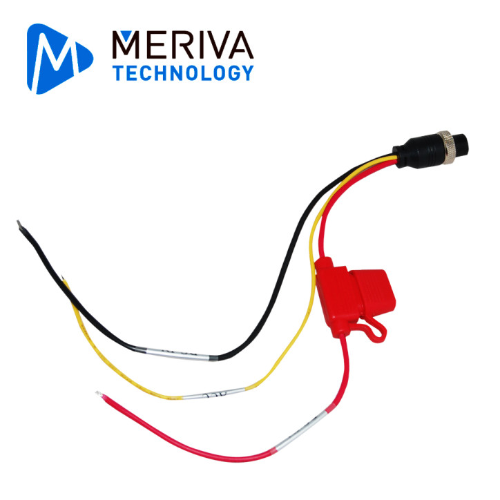 Cable de alimentación para MDVR Conector DIN 9 pines Fusibles de protección Diseñado para STREAMAX - MERIVA MDVR-SOURCE