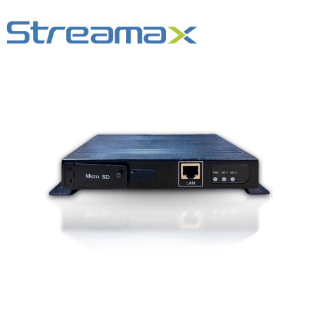 TERMINAL DE REPRODUCCION DE ARCHIVOS MULTIMEDIA STREAMAX MIMS100 / CONECTOR 5557-4PIN / 2 SLOT MICRO SD / CONECTOR RS485 / CONEC