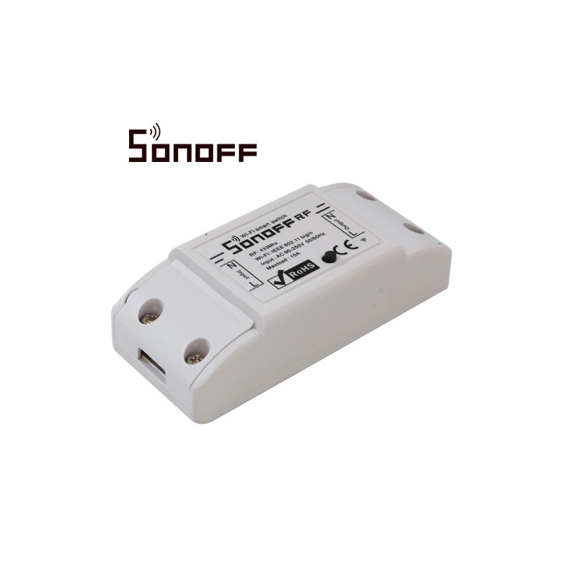 INTERRUPTOR ON/OFF SONOFF RF SMART INALAMBRICO WIFI PARA SOLUCION DE SMART HOME CON TEMPORIZADOR PARA IOS Y ANDROID COMPATIBLE C