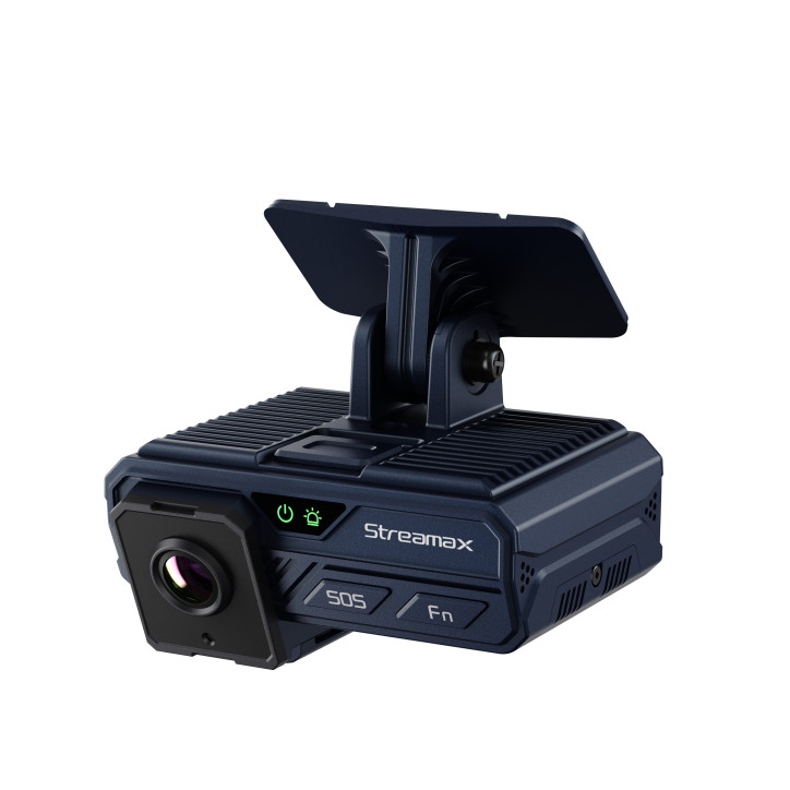MDVR / Dashcam para vehículo doble cámara integrada 4MP frontal y 4MP cabina almacenamiento eMMC y STREAMAX - MERIVA MDCMAX