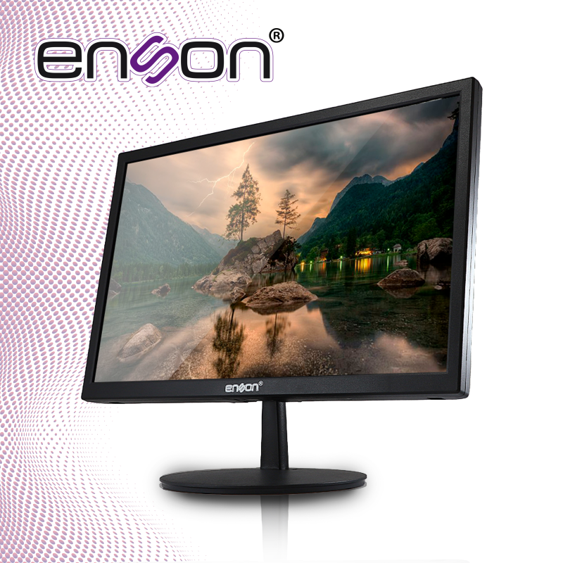 MONITOR LED FULL HD DE ENSON MODELO ENS-MDH19 DE 19 PULGADAS RESOLUCION DE 1920 X 1080 ENTRADA DE VIDEO HDMI/VGA SALIDA DE AUDIO