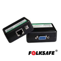 EXTENSOR DE VIDEO VGA, FOLKSAFE FS-6001P TRANSMISOR/RECEPTOR, SOPORTA HASTA 180MTS RESOLUCION DE 640 X 480(CHECAR TABLA DE RESOL