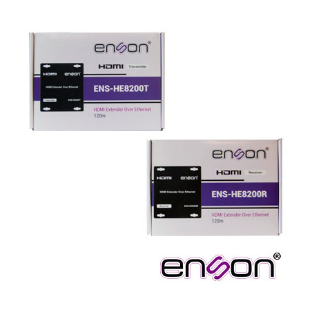 KIT TRANSMISION HDMI POR IP HASTA 100METROS O POR MEDIO DE RED. INCLUYE 1 TRANSMISOR ENS-HE8200T Y UN RECEPTOR ENS-HE8200R