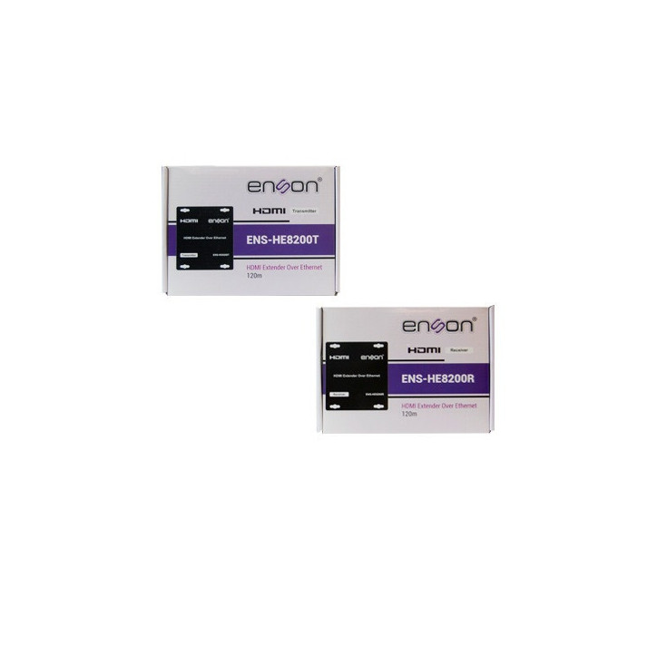 Kit extensor HDMI por IP transmisión HDMI por IP 1080p alcance 100 m ENSON ENS-HE8200