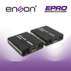 EXTENSOR HDMI ENSON ENS-HDMIE130 HASTA 120MTS DE TRANSMISION FULL HD 1080P@60HZ POR CABLE UTP CAT5E/CAT6 TRANSMITE SEÑAL IR PARA