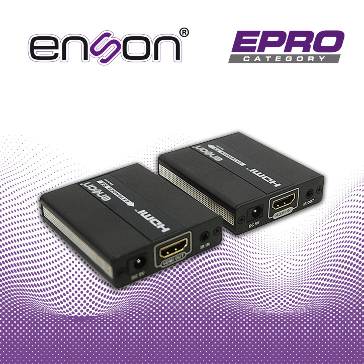 Extensor HDMI Full HD 1080p@60Hz hasta 120m de transmisión por cable UTP CAT5/5e/6 ENSON ENS-HDMIE130