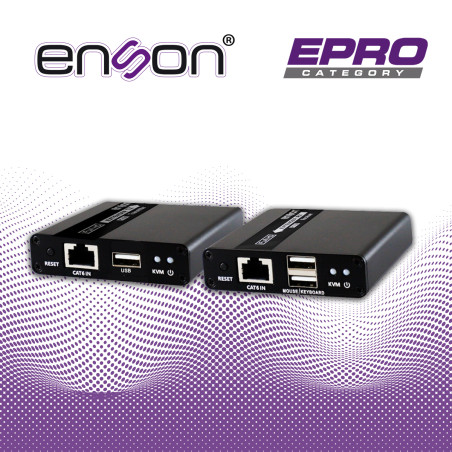 EXTENSOR HDMI ENSON ENS-HDMIE70KVM DE 70MTS MEDIANTE CABLE UTP CAT6/6A/7 SE PUEDE CASCADEAR TRANSMITE VIDEO FULL HD 1080P@60HZ A