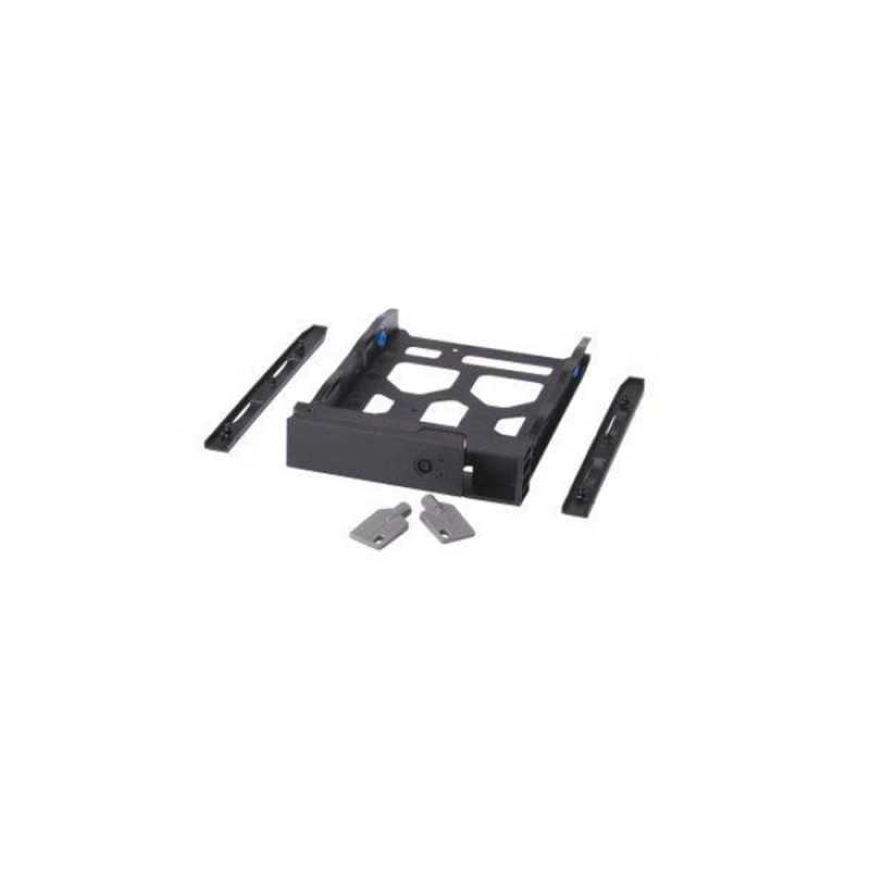 QNAP TRAY-35-BLK01 3.5" HDD TRAY WITH KEY LOCK AND TWO KEYS, BLACK AND PLASTIC, 2.5" AND 3.5" SCREW PACKS INCLUDED.