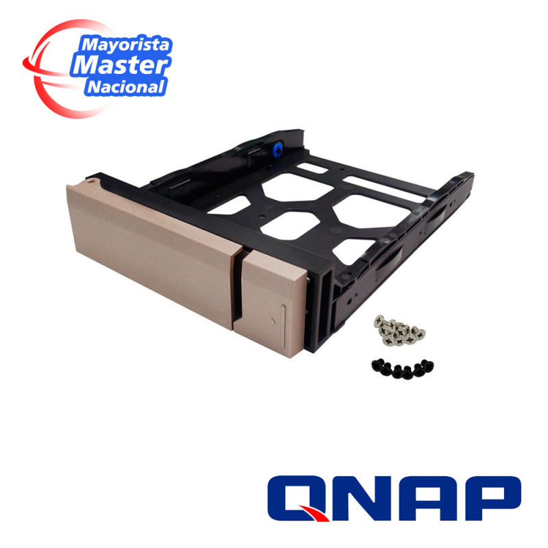 QNAP TRAY-35-NK-GLD01 GOLD HDD TRAY V1 FOR 3.5" AND 2.5" DRIVES WITHOUT KEY LOCK, BLACK, PLASTIC WITH 6 X SCREWS FOR 2.5" HDD, T
