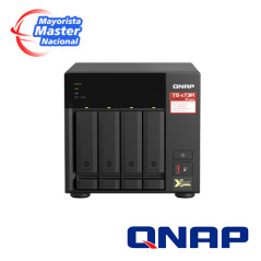 NAS QNAP TS-473A-8G-US / PROCESADOR AMD RYZEN V1500B / MEMORIA RAM 8GB / 4 BAHIAS FRONTALES SATA 3.5 PULGADAS Y 2.5 PULGADAS / 2