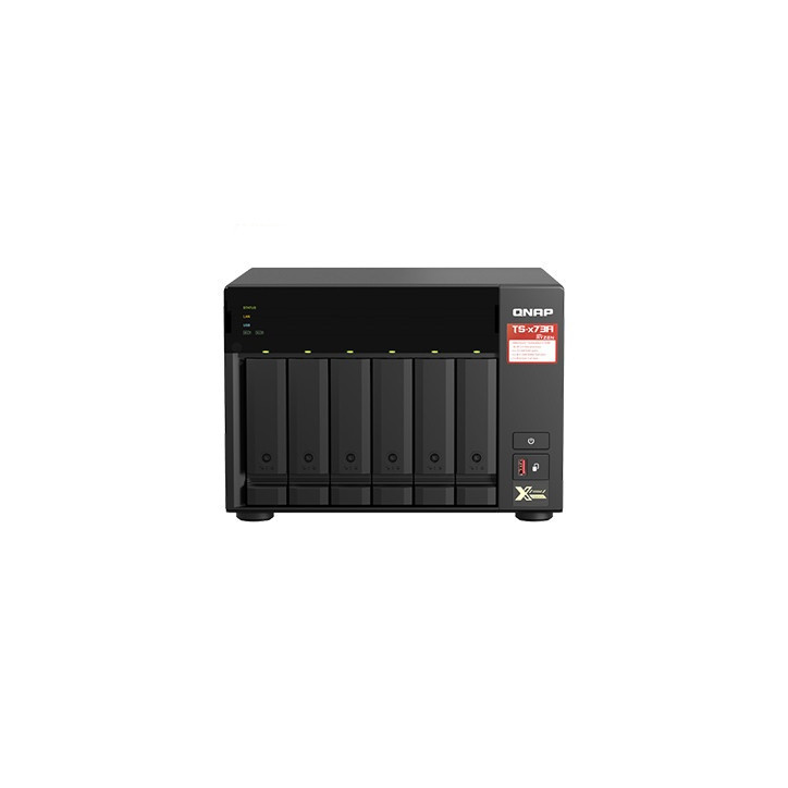 NAS CPU AMD Ryzen V1500B 8GB RAM 6 bahías frontales SATA 3.5 pulgadas y 2.5 pulgadas QNAP TS-673A-8G-US