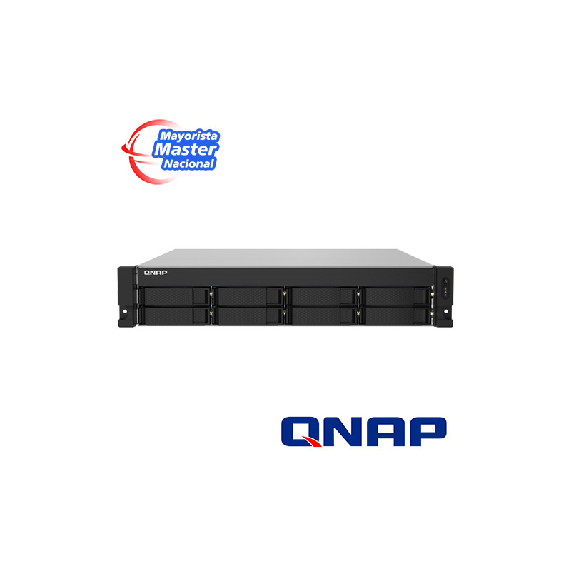 NAS QNAP TS-832PXU-4G-US / PROCESADOR ANNARPUNA LABS APLINE / MEMORIA RAM 4GB / 8 BAHIAS FRONTALES SATA 3.5 PULGADAS Y 2.5 PULGA