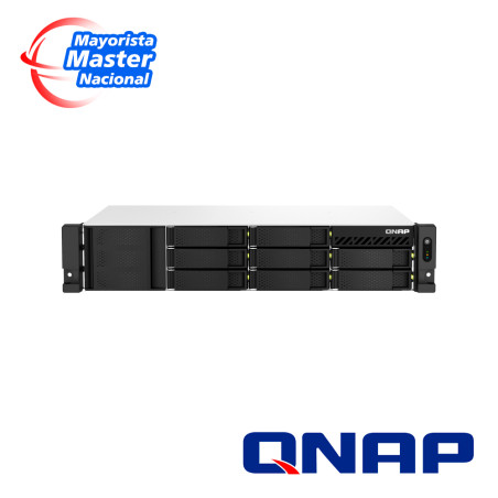 NAS QNAP TS-873AEU-RP-4G-US / PROCESADOR AMD RYZEN V1500B / MEMORIA RAM 4GB / 8 BAHIAS FRONTALES SATA 3.5 PULGADAS Y 2.5 PULGADA