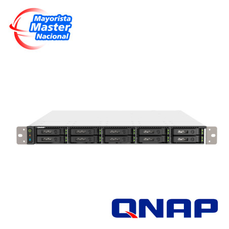 NAS QNAP ALL FLASH TS-H1090FU-7232P-64G-US / PROCESADOR AMD EPYC 7232 / MEMORIA RAM 64GB / 10 BAHIAS FRONTALES SATA-NVME 2.5 PUL
