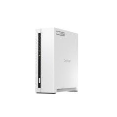 NAS QNAP TS-133 1 BAHIA PROCESADOR ARM CORTEX A55 DE CUATRO NUCLEOS PARA APLICACIONES DE USO PERSONAL PARA COMPARTIR Y RESPALDAR
