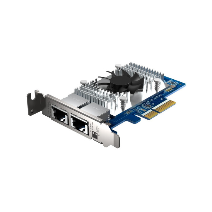 Tarjeta de red PCIe 10GbE 2 puertos Ethernet RJ45 10GbE PCIe Gen 3 compatible con PCIe Gen 2 QNAP QXG-10G2T-X710
