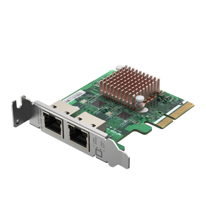 Tarjeta de red dual 2.5Gbps PCI-E x2 para NAS dual 2.5Gbps 2 puertos Ethernet RJ45 PCI GEN 2 X2 QNAP QXG-2G2T-I225 Tarjeta de red dual 2.5Gbps PCI-E x2 para NAS dual 2.5Gbps 2 puertos Ethernet RJ45 PCI GEN 2 X2 QNAP QXG-2G2T-I225