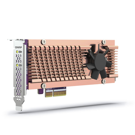 TARJETA DE EXPANSION QNAP QM2-2P-344A DUAL M.2 PCIE PARA SSD NVME GEN3 X4, COMPATIBLE CON DOS UNIDADES M.2