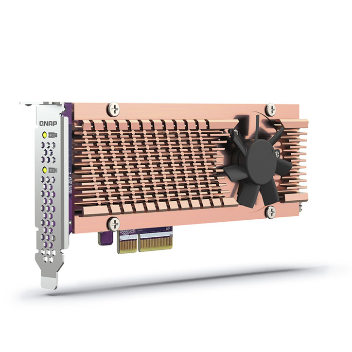 Tarjeta de expansión M.2 NVMe Dual M.2 PCIe Gen3 x4 hasta 32 Gbps QNAP QM2-2P-344A Tarjeta de expansión M.2 NVMe Dual M.2 PCIe Gen3 x4 hasta 32 Gbps QNAP QM2-2P-344A
