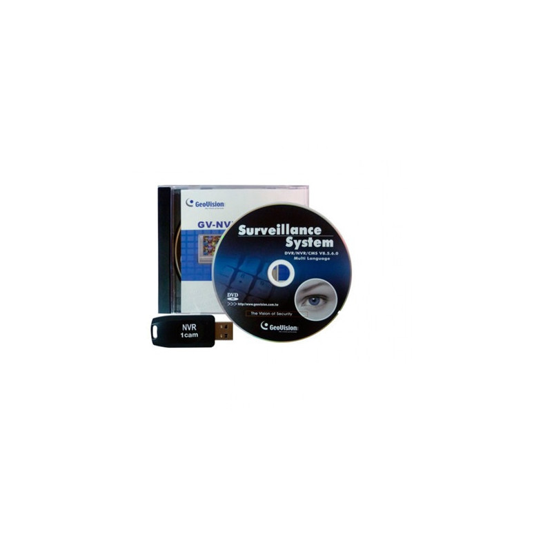 LICENCIA SOFTWARE GEOVISION GV-NVR 2 CANALES ONVIF TERCEROS DONGLE USB