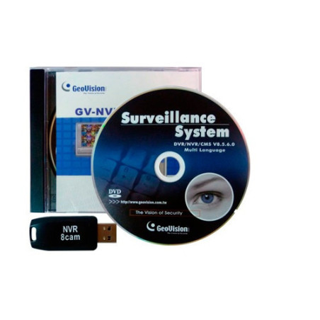 LICENCIA SOFTWARE GEOVISION GV-NVR 4 CANALES ONVIF TERCEROS DONGLE USB