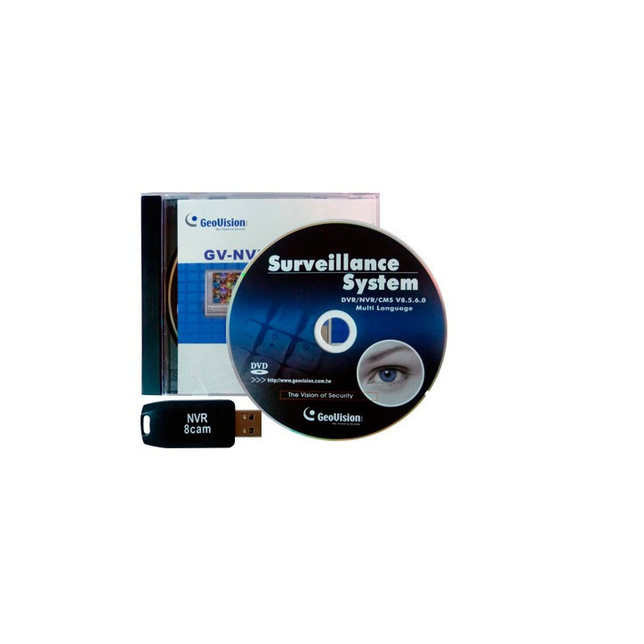 LICENCIA SOFTWARE GEOVISION GV-NVR 4 CANALES ONVIF TERCEROS DONGLE USB