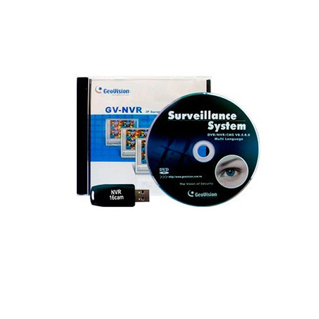 LICENCIA SOFTWARE GEOVISION GV-NVR 16 CANALES ONVIF TERCEROS DONGLE USB