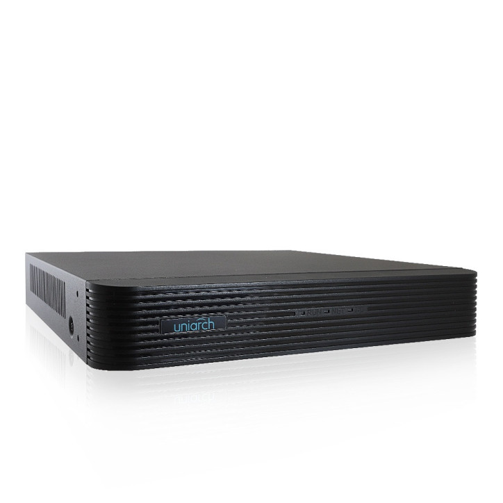 NVR 4 canales PoE 4 canales PoE Salida HDMI y VGA simultáneas Soporta Ultra 265 / H.265 / H.264 UNIARCH BY UNV NVR-104E2-P4