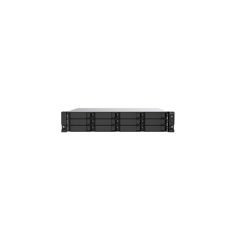 NAS QNAP TS-1273AU-RP-8G-US / PROCESADOR AMD RYZEN V1500B / MEMORIA RAM 8GB / 12 BAHIAS FRONTALES SATA 3.5 PULGADAS Y 2.5 PULGAD