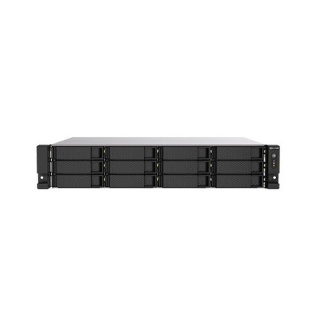 NAS QNAP TS-1273AU-RP-8G-US / PROCESADOR AMD RYZEN V1500B / MEMORIA RAM 8GB / 12 BAHIAS FRONTALES SATA 3.5 PULGADAS Y 2.5 PULGAD