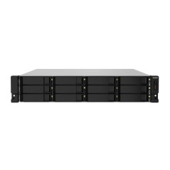 NAS QNAP TS-1232PXU-RP-4G-US / PROCESADOR ANNARPUNA LABS APLINE / MEMORIA RAM 4GB / 12 BAHIAS FRONTALES SATA 3.5 PULGADAS Y 2.5 
