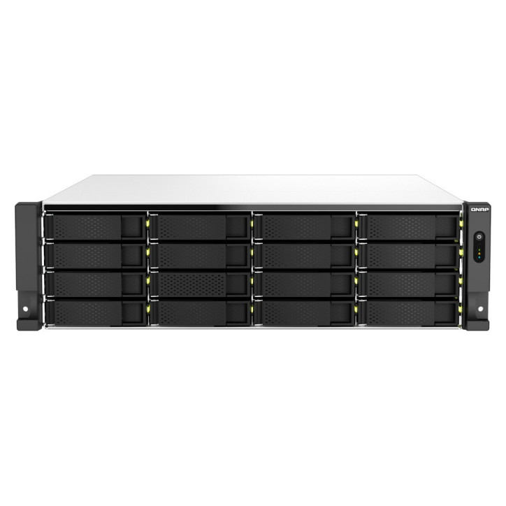 NAS empresarial rackmount 3U 22 bahías Intel Xeon 8 núcleos 16 hilos 64 GB RAM ECC QNAP TS-H2287XU-RP-E2378-64G