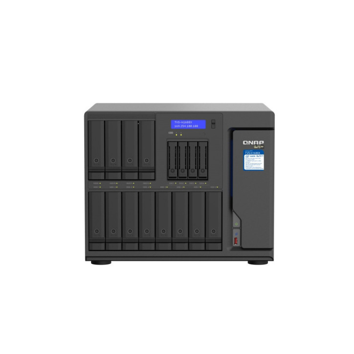 Servidor NAS QTS hero Procesador Intel Xeon W-1250 6 núcleos 12 hilos Conectividad 10GbE y 2 5GbE QNAP TVS-h1688X-W1250-32G-US
